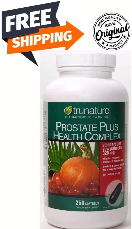 TruNature Prostate Plus Health Complex – 250 Softgels | Prostate Support | Made in USA